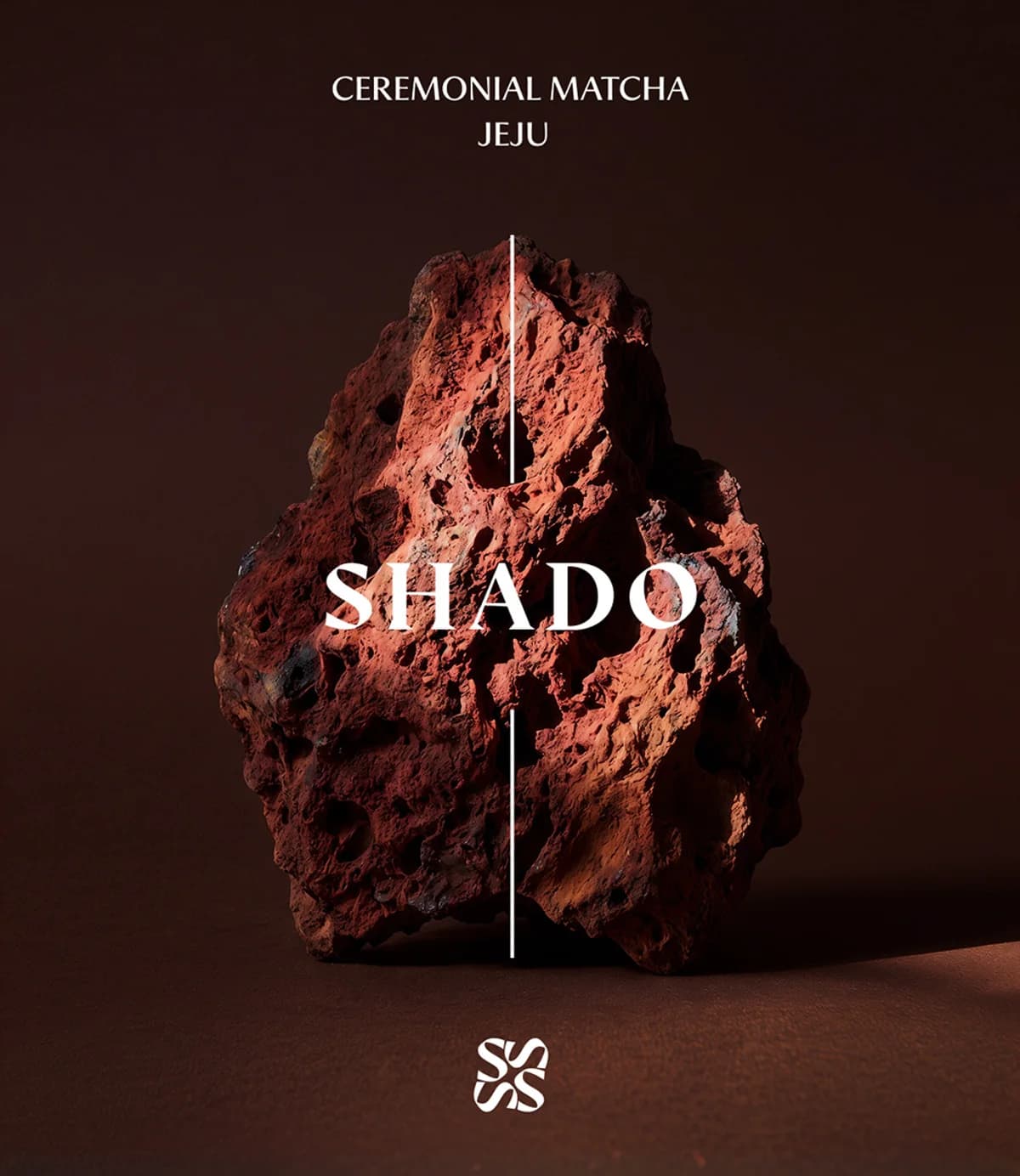SHADO — ceremonial matcha, Jeju. Volcanic rock from the island.
