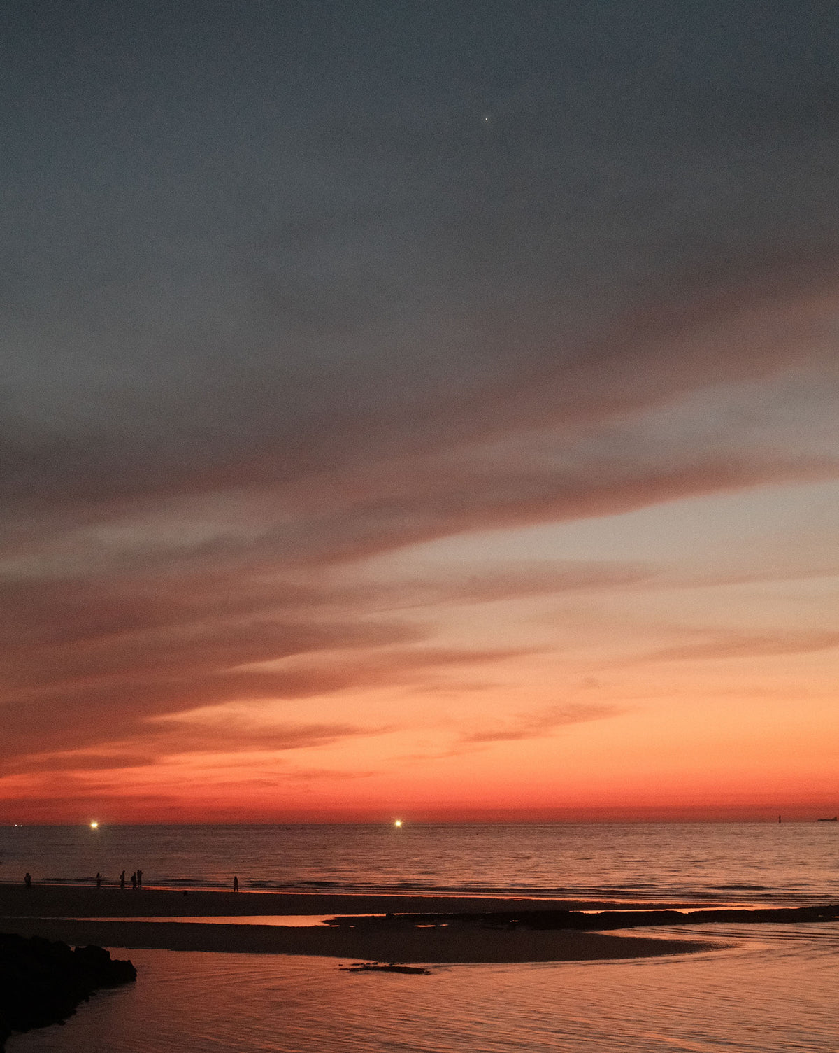 Sunset over the sea