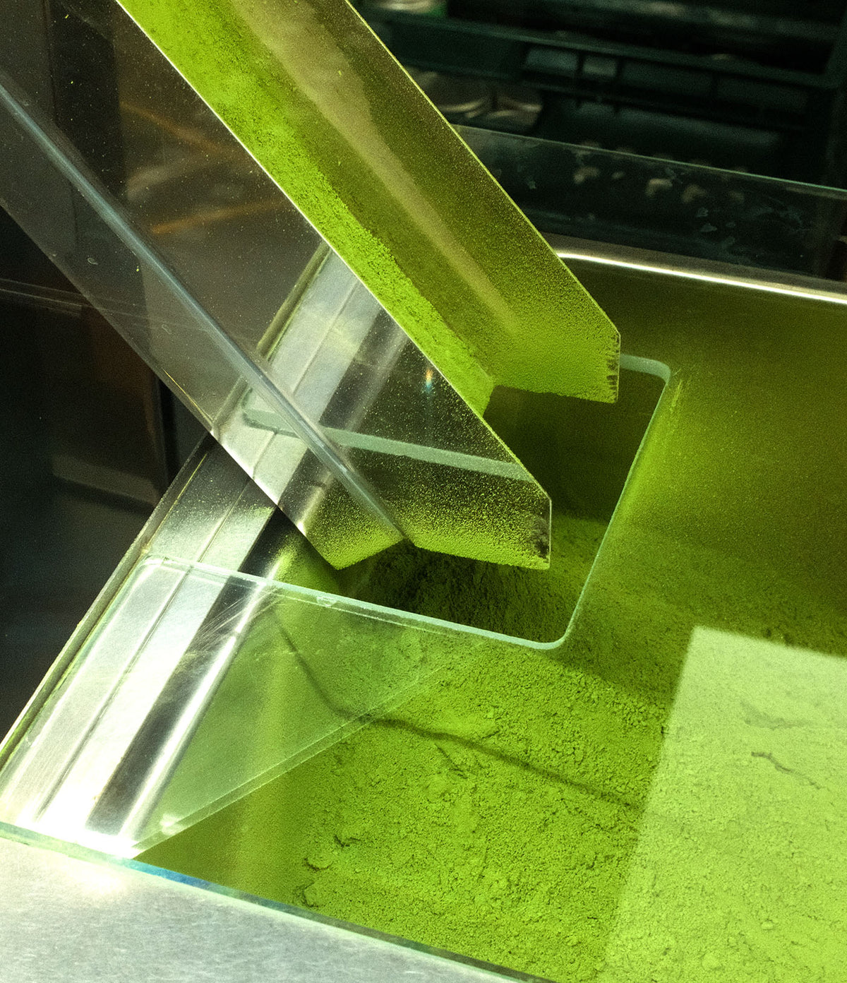 Freshly milled matcha powder